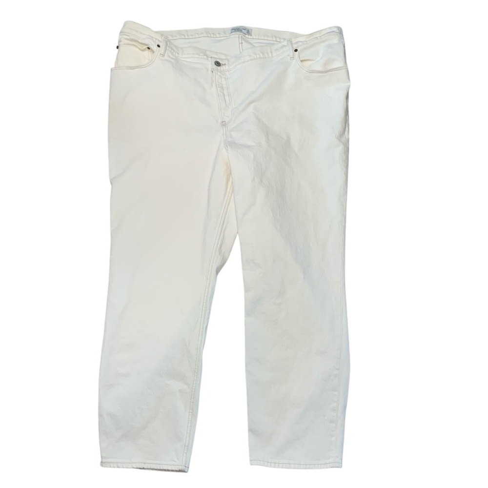 ABERCROMBIE & FITCH 90s Straight Ultra High Rise Jeans w/ Offset Button Sz 37/24